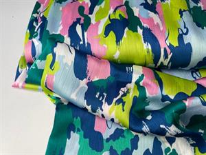 Fastvævet polyester - crepet med lækkert mønster