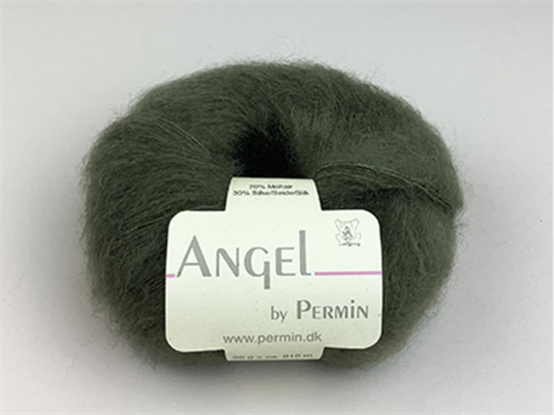 Angel by Permin silke mohair - mørk armygrøn