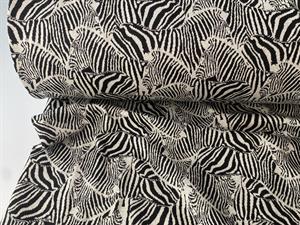 Jacquard jersey - fine zebraer i flot mønster