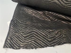Jacquard vævet - sort med sølv mønster