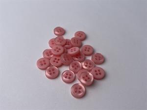 Skjorte knap - 10 mm lille fin 4 hulsknap i rosa