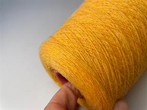 Super Geelong uld - babycone med ultrablød følgetråd varm gul melange, 280 gr