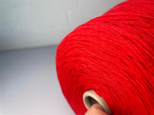 Super Geelong virgin wool - intens rød, 100 gram