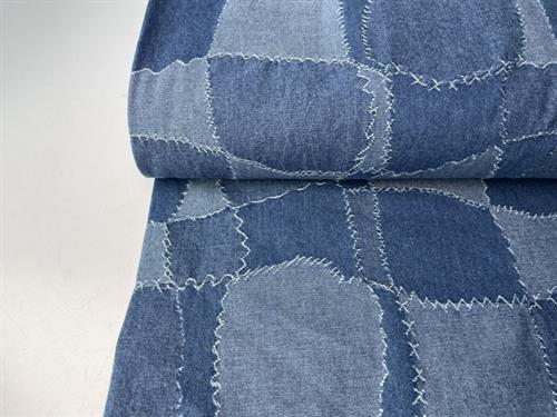 Denim - i lækker jacquard vævet / patchwork look