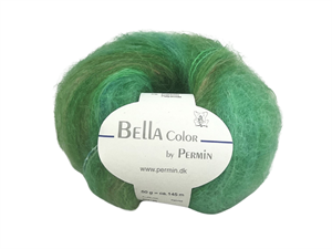 Bella color by Permin kid mohair - lækker neongrøn med farvespil