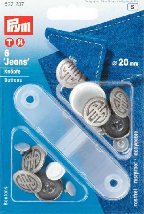 snorkel Forvirret bedstemor Knapper til jeans - stålgrå, 20 mm