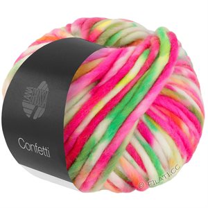 Confetti 100% merinould - hvid/neon pink/gul/neongrøn/neonorange/jade